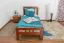 Kinderbett / Jugendbett "Easy Premium Line" K8, Buche Vollholz massiv kirschrot lackiert - Liegefläche: 90 x 190 cm