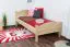 Kinderbett / Jugendbett Buche massiv Vollholz natur 113, inkl. Lattenrost - 90 x 200 cm (B x L)