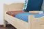 Einzelbett / Gästebett Buche massiv Vollholz natur 113, inkl. Lattenrost - 90 x 200 cm (B x L)