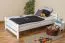 Kinderbett / Jugendbett Buche massiv Vollholz weiß 118, inkl. Lattenrost - Abmessung 100 x 200 cm