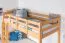 Etagenbett / Stockbett 90 x 200 cm "Easy Premium Line" K17/n, Höhe 174 cm, Buche Massivholz Natur lackiert, teilbar, großer Abstand zwischen den Betten