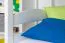 Etagenbett / Stockbett "Easy Premium Line" K18/n, Kopfteil mit Löchern, Buche Vollholz massiv Weiß - 90 x 190 cm, (L x B) teilbar