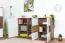 Kommode Manase 07, Farbe: Eiche Braun / Weiß Hochglanz - 97 x 180 x 41 cm (H x B x T)