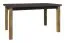 Esstisch ausziehbar Selun 14, Farbe: Eiche Dunkelbraun / Grau - 160 - 203 x 90 cm (B x T)