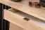 Garderobe Komplett - Set C Angvik, 3-teilig, Farbe: Eiche / Schwarz, ein Garderobenschrank, ein Schuhschrank, ein Spiegel mit zwei Ablageflächen