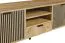 TV-Schrank / TV-Möbel modern Luanco 02, Farbe: Eiche Gold Craft, zwei Türen, geriffelte Front, eine Schublade, vier Fächer, ABS-Kantenschutz