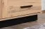 Schreibtisch Trevalli 8, Farbe: Eiche / Schwarz - Abmessungen: 75 x 135 x 56 cm (H x B x T)