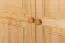 Kleiderschrank Massivholz natur 013 - Abmessung 190 x 80 x 60 cm (H x B x T)