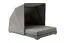 Wetterfeste Sonneninsel London aus Aluminium - Farbe: anthrazit, Stoff: hellgrau, 2090 x 1460 x 1490 mm, 180 mm starke Polsterung mit TPU-Beschichtung