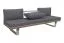 Gartensofa New York Multifunktion - Farbe: graualuminium, Stoff: dunkelgrau, 2100 x 730 x 705 mm, SPUN-Polyester Polsterung, Holzoptik unter Sitzfläche