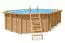 Holz-Pool Sunnydream 07, oval, 8,40 x 4,90 Meter, inklusive Premium Filteranlage,  Filtermedium, Poolleiter, Poolfolie, Boden- und Wandvlies, Edelstahl-Eckverbindungen