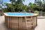 Holz-Pool Sunnydream 07, oval, 8,40 x 4,90 Meter, inklusive Premium Filteranlage,  Filtermedium, Poolleiter, Poolfolie, Boden- und Wandvlies, Edelstahl-Eckverbindungen