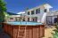 Holz-Pool Sunnydream 07, oval, 8,40 x 4,90 Meter, inklusive Premium Filteranlage,  Filtermedium, Poolleiter, Poolfolie, Boden- und Wandvlies, Edelstahl-Eckverbindungen