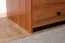 Schreibtisch Mojokerto 05, Farbe: Walnuss / Schwarz - Abmessungen: 77 x 120 x 60 cm (H x B x T)
