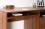 Schreibtisch Mojokerto 05, Farbe: Walnuss / Schwarz - Abmessungen: 77 x 120 x 60 cm (H x B x T)