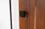 Schrank Mojokerto 20, Farbe: Walnuss / Schwarz - Abmessungen: 194 x 55 x 39 cm (H x B x T)