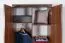 Kleiderschrank Mojokerto 24, Farbe: Walnuss / Schwarz - Abmessungen: 194 x 80 x 39 cm (H x B x T)
