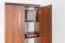 Kleiderschrank Mojokerto 24, Farbe: Walnuss / Schwarz - Abmessungen: 194 x 80 x 39 cm (H x B x T)
