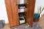 Kleiderschrank Mojokerto 24, Farbe: Walnuss / Schwarz - Abmessungen: 194 x 80 x 39 cm (H x B x T)