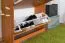 Schuhschrank Pamanukan 02, Farbe: Erle - Abmessungen: 98 x 82 x 25 cm (H x B x T)