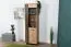 Vitrine Trevalli 2, Farbe: Eiche / Schwarz - Abmessungen: 194 x 60 x 40 cm (H x B x T)