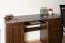 Robuster Schreibtisch Kiefer Vollholz Junco 187, Wallnussfarben, 75 x 140 x 55 cm, mit 4 Schubladen, Tastaturfach und 3 Fächern, sehr robust und stabil