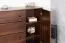 Moderne Kommode in Walnussfarben Junco 162, massives Kiefernholz, , 100 x 160 x 42 cm, sehr geräumig, mit 4 Schubladen und 6 Fächern, robust und stabil