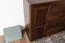 Kommode mit viel Stauraum Kiefer massiv Vollholz Walnussfarben Junco 164, mit sechs Fächern, 100 x 121 x 41 cm, mit vier geräumigen Schubladen