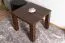 Schlichter Couchtisch aus massiven Kiefer Vollholz Walnussfarben Junco 485, modernes und einfaches Design, 60 x 60 x 50 cm, aus umweltfreundlichem Material