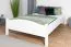 Weißes Doppelbett Kiefer Vollholz 112, elegantes Gästebett, inkl. Lattenrost, Matratzenmaße 160 x 200 cm, einfache Montage, robust und stabil