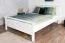 Elegantes Doppelbett Kiefer Vollholz 69, Gästebett inkl. Lattenrost, in Weiß, Liegefläche 160 x 200 cm, hohe Holzqualität, einfache und rasche Montage