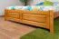 Doppelbett / Gästebett Kiefer massiv Vollholz Erlefarben 77, inkl. Lattenrost - Abmessung 160 x 200 cm (B x L)