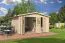 Gartenhaus Landtraum 01 - 28 mm Blockbohlenhaus, Grundfläche: 12,67 m², Satteldach