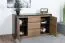 Wohnzimmer Komplett - Set C Selun, 6-teilig, Farbe: Eiche Dunkelbraun / Grau