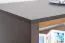 Wohnzimmer Komplett - Set C Selun, 6-teilig, Farbe: Eiche Dunkelbraun / Grau