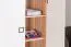 Kinderzimmer - Drehtürenschrank / Kleiderschrank Benjamin 12, Farbe: Buche / Weiß - 198 x 84 x 56 cm (H x B x T)