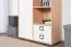 Kommode 26, Farbe: Buche / Weiß - 134 x 86 x 37 cm (H x B x T)