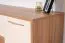 TV-Unterschrank Gataivai 26, Farbe: Beige Hochglanz / Walnuss - Abmessungen: 48 x 219 x 46 cm (H x B x T)