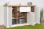 Kommode Lotofaga 11, Farbe: Weiß / Walnuss - 102 x 167 x 48 cm (H x B x T)