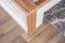 Doppelbett Lotofaga 22, Farbe: Weiß / Walnuss - Liegefläche: 160 x 200 cm (B x L)