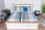 Doppelbett Lotofaga 22, Farbe: Weiß / Walnuss - Liegefläche: 160 x 200 cm (B x L)