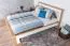 Doppelbett Lotofaga 22, Farbe: Weiß / Walnuss - Liegefläche: 160 x 200 cm (B x L)