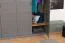 Drehtürenschrank / Kleiderschrank Lotofaga 18, Farbe: Grau / Walnuss - 227 x 346 x 59 cm (H x B x T)