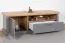 TV-Unterschrank Lotofaga 06, Farbe: Grau / Walnuss - 52 x 151 x 54 cm (H x B x T)
