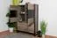 Vitrine Bassatine 02, Farbe: Eiche rustikal / Grau / Schwarz - 150 x 109 x 40 cm (H x B x T)