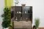 Vitrine Bassatine 02, Farbe: Eiche rustikal / Grau / Schwarz - 150 x 109 x 40 cm (H x B x T)
