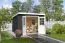 Gartenhaus G277 Carbongrau - 28 mm Blockbohlenhaus, Grundfläche: 7,26 m², Pultdach