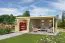 Gartenhaus G273 Natur - 28 mm Blockbohlenhaus, Grundfläche: 15,74 m², Pultdach