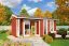Gartenhaus G262 Schwedenrot - 28 mm Blockbohlenhaus, Grundfläche: 13,97 m², Satteldach