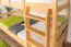 Etagenbett 90 x 190 cm für Erwachsene "Easy Premium Line" K17/n, Buche Massivholz Natur lackiert, teilbar